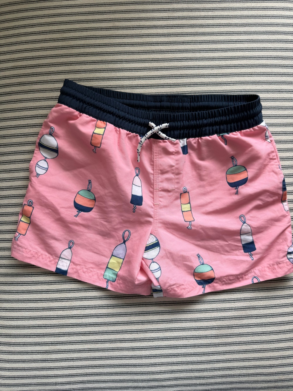 TBBC Tortola Swim Trunks - Winding Bay Buoy (Pink) with Nantucket Navy size 7